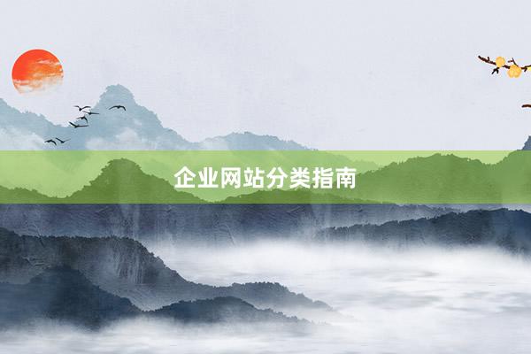 企业网站分类指南
